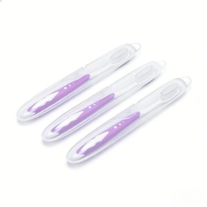 Transparent Adult Toothbrush with Colorful PP Handle