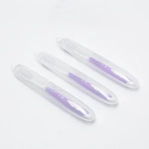 Import Company's Transparent Adult Toothbrush with Colorful PP Handle Travel-Friendly Toothbrushes